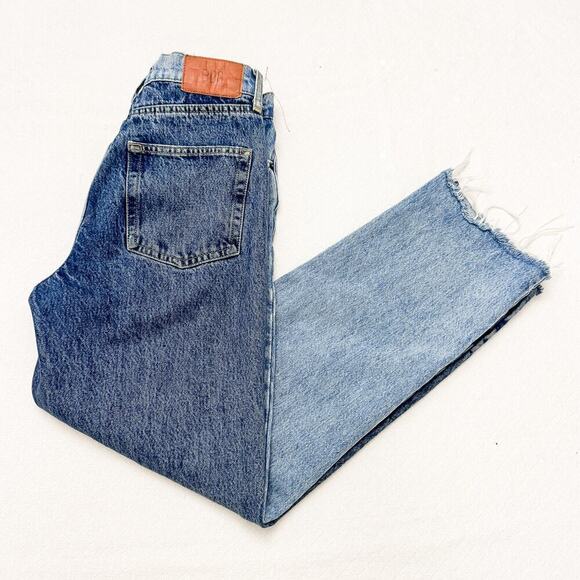 BDG Pax Split Color Denim Jeans Button Fly Raw Hem Size 27 x 30L - Picture 8 of 8